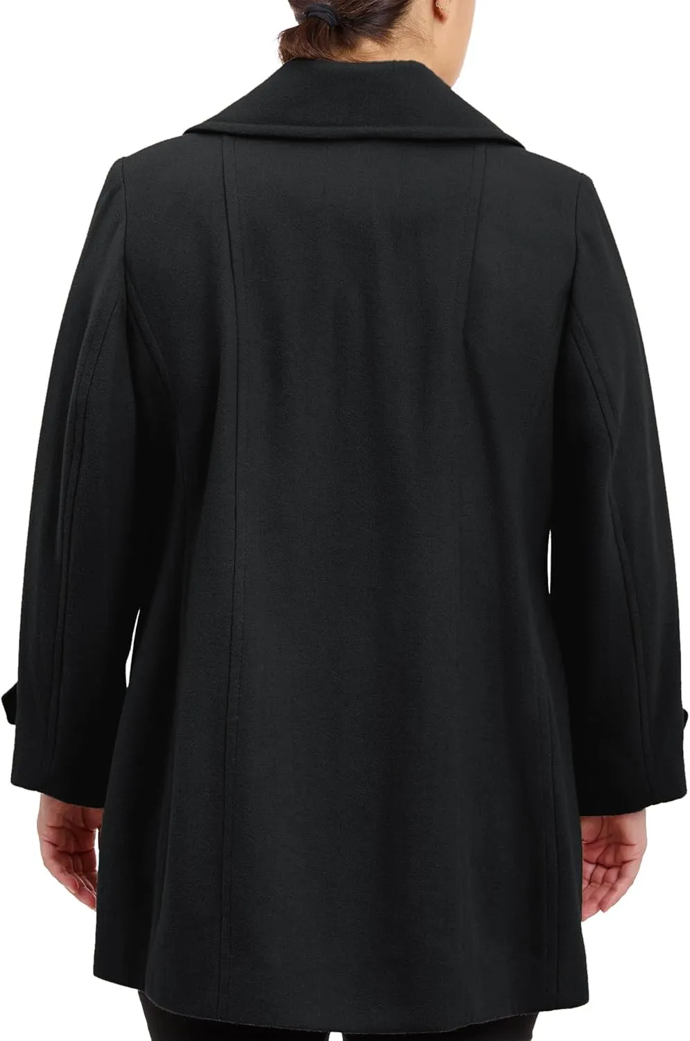 Anne Klein Women's Classic Double Breasted Coat Plus Size