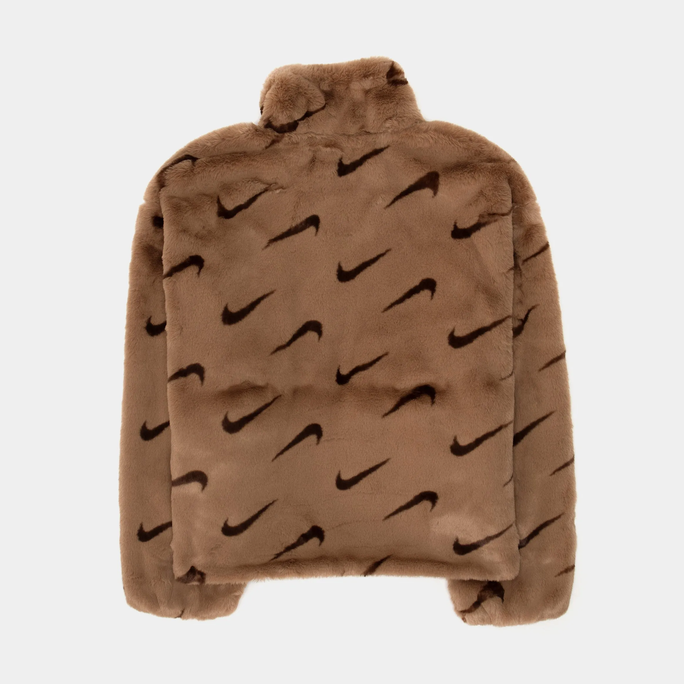 NSW AOP Faux Fur Jacket Womens Jacket (Brown)