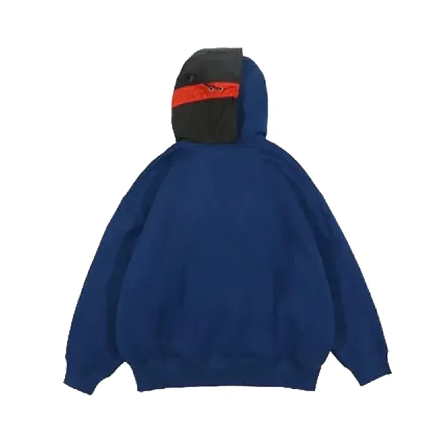 Oversized fit double hooded heavy fleece hoodie