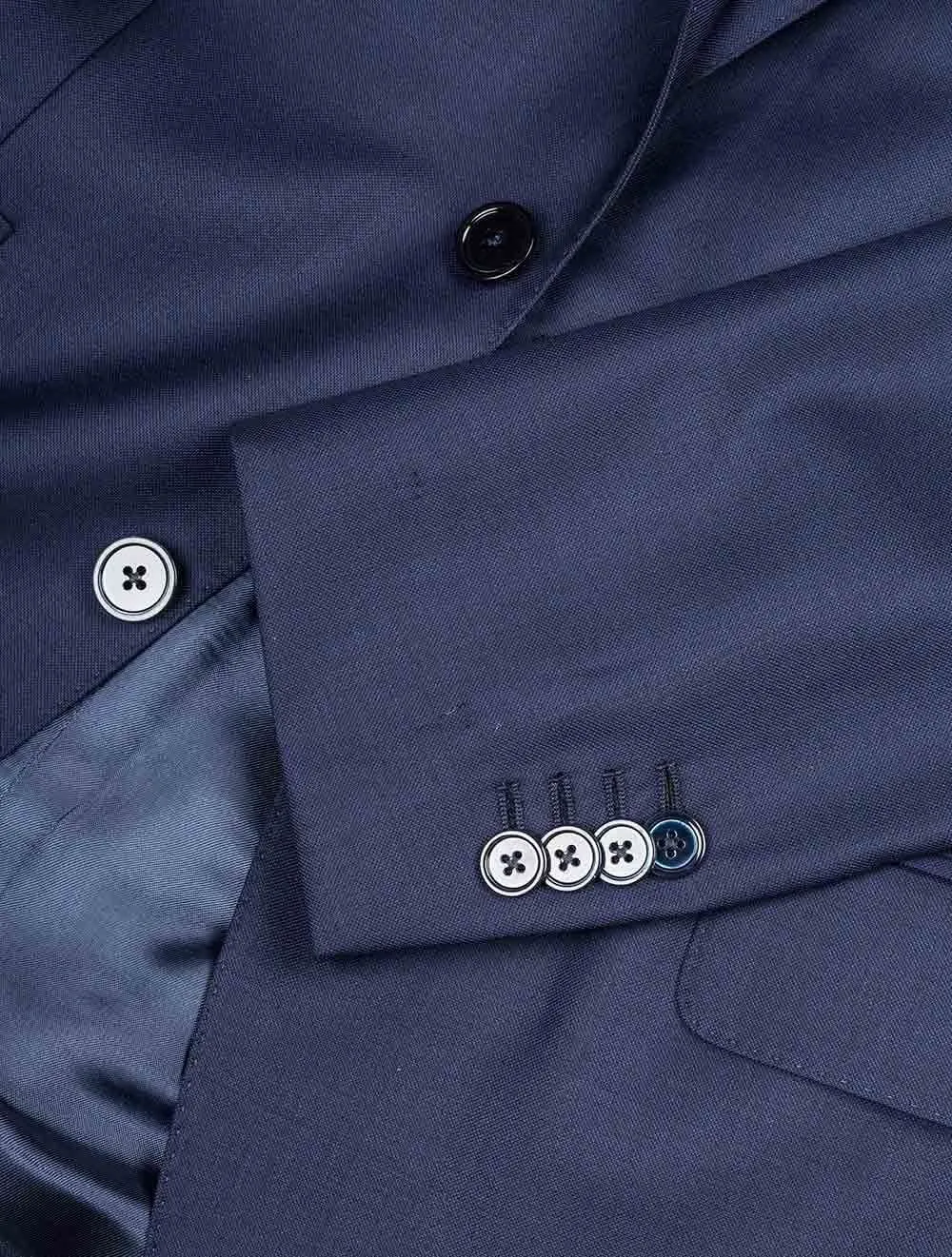 Plain Navy Classic Fit Suit Blue