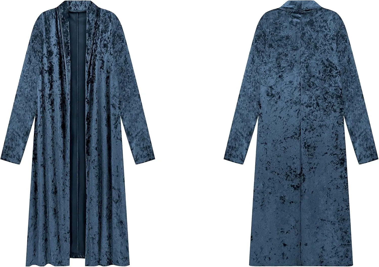 R.Vivimos Women's Long Sleeves Casual Velvet Jacket Open Front Cardigan Coat Outerwear