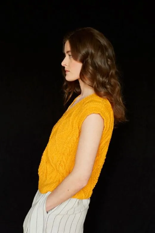 The Handknit Aran Sleeveless Vest