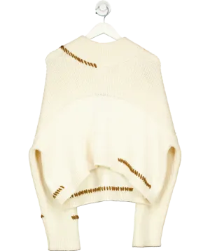 The Knotty Ones Cream Sturmi Merino Wool Sweater UK L