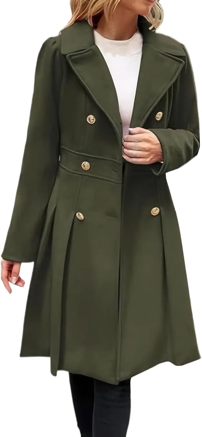 Womens Fall Fashion 2024 Open Front Coatigan Sweater Long Sleeve Casual Knit Lapel Cardigan Coat with Pockets